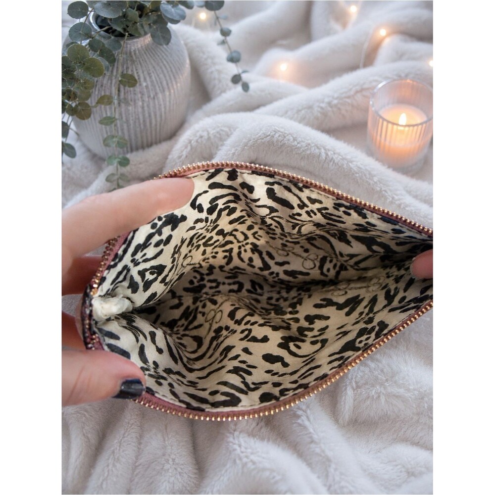 Makeup  Bag Black Pink Jessica Simpson Cactus Floral Cosmetic Bag - Picture 2 of 2